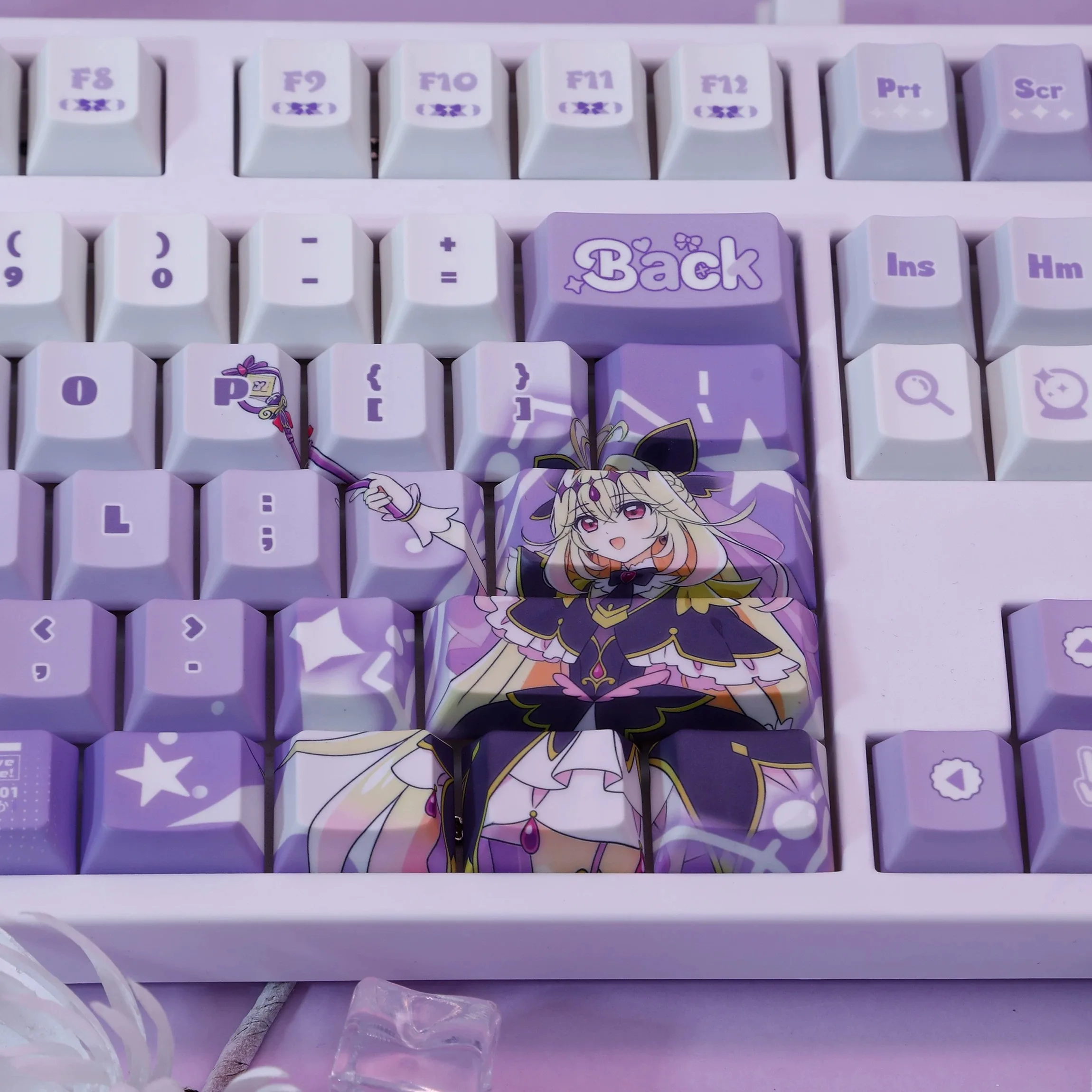122 Keys ‌Moria Ruruka Game Themed Keycaps るるかちゃん Cherry Profile Mechanical Keyboard Anime Holiday Gift Keycaps
