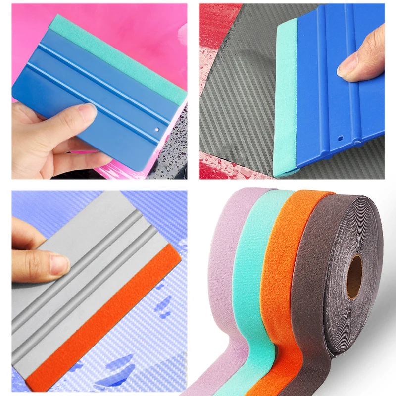 15M Micro Fiber Felt Squeegee Felt Edge Cloth for Hard Card Squeegee Car Wrap Scraper DIY Adhesive Felt Tape Vinyl Squeegee Tool