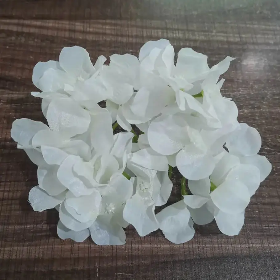 50pcs Artificial Silk Hydrangea Flower Head Wedding Path Decoration Bouquet Filler Home Hotel DIY Flowers Wall Accessories