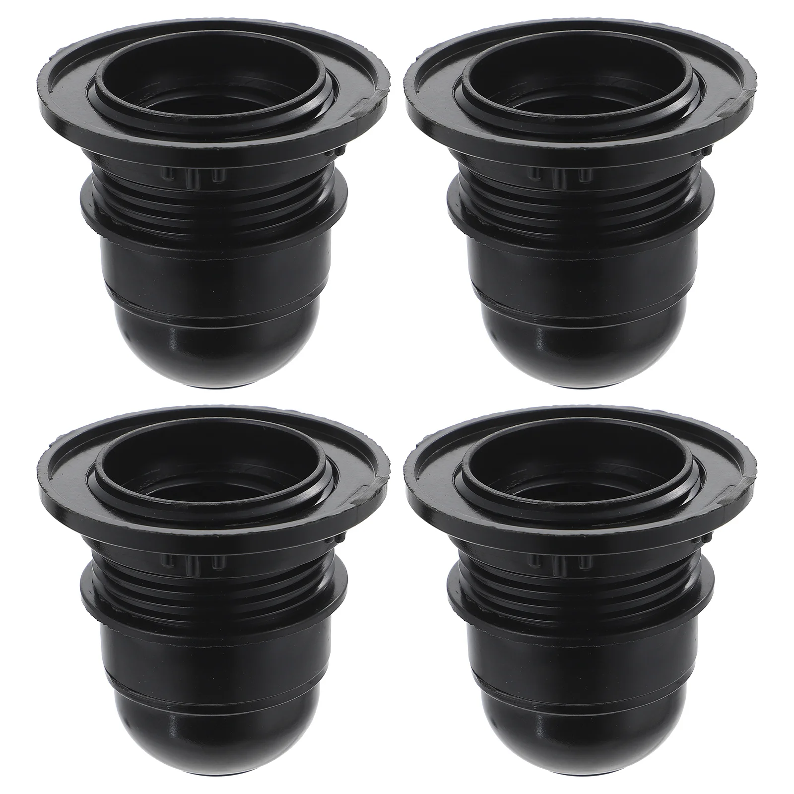 

4Pcs E27 Lamp Socket Base Self-Locking Bulb Holder Durable Aluminum Light Socket Connector for Standard LED Bulbs Fixing