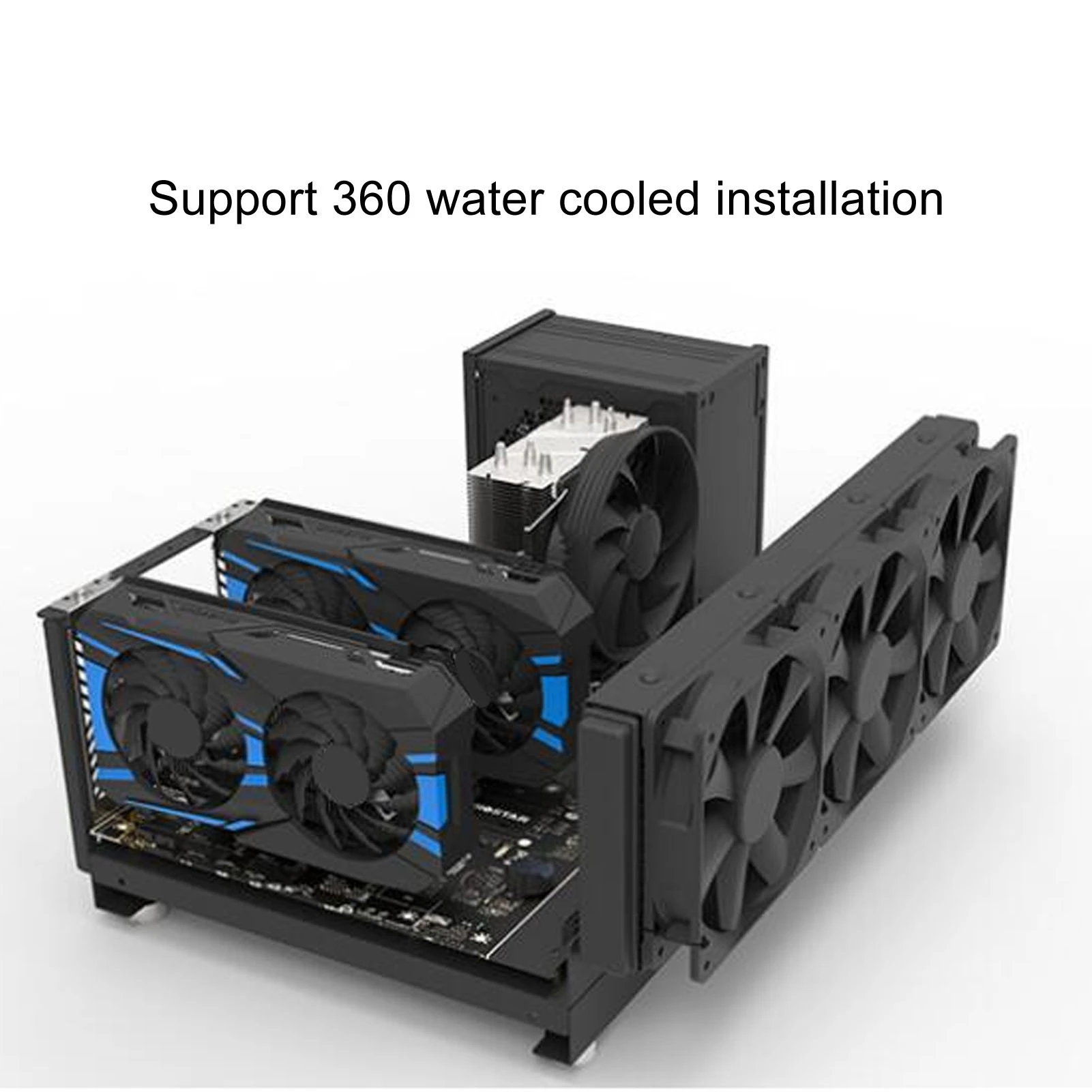 

Computer Open Case Bracket Powerful Cooling Heat Dissipation Steel Plate DIY Computer Motherboard Case Rack for ATX M ATX ITX