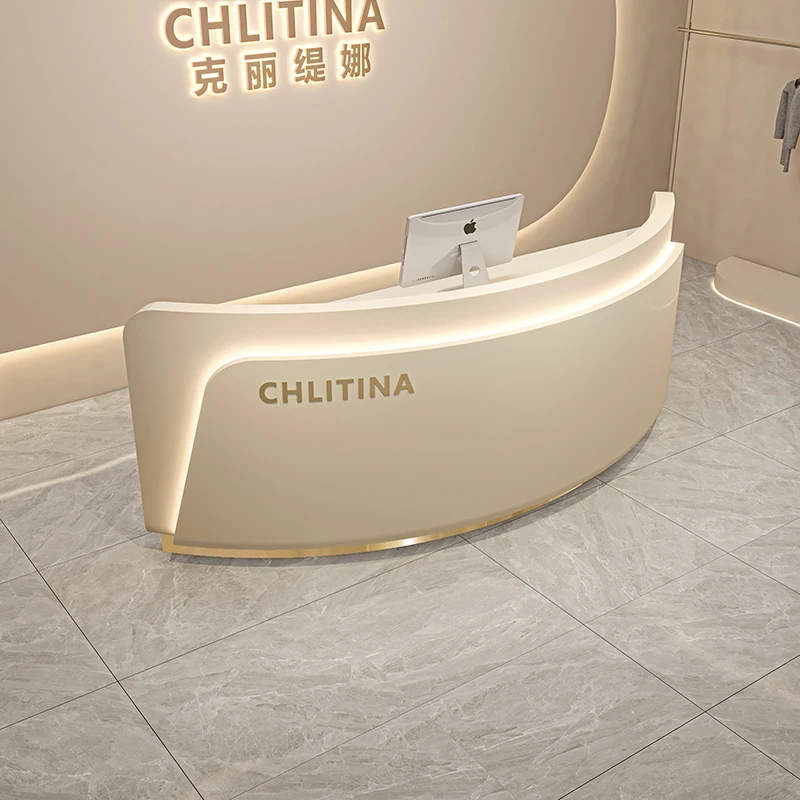 فاخر مع شعار صالون تجميل منصة مشروبات مركز ما بعد الولادة ماكينة تسجيل المدفوعات النقدية مؤسسة التدريب متجر الملابس المنحني عداد المنزل #4