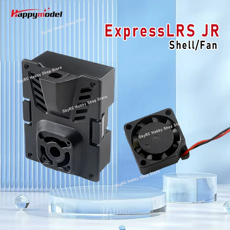 Happymodel ExpressLRS JR Module Shell With Cooling Fan,Compatible with ES24TX/PRO,ES900TX/915TX RC Radio Transmitter Accessories