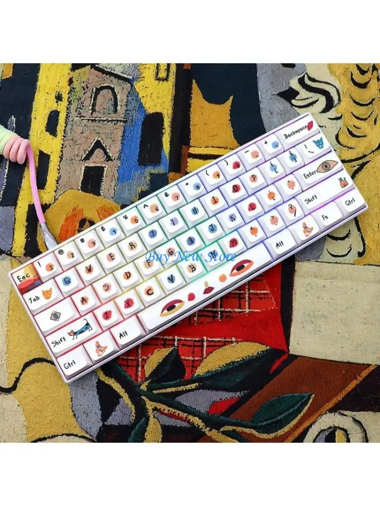 

20ce 136 Клавиши Клавиц Клюки-Клавичный Клависти xda Profile Graffiti Art Keycaps FormX переключатель клавиатура клавиатура