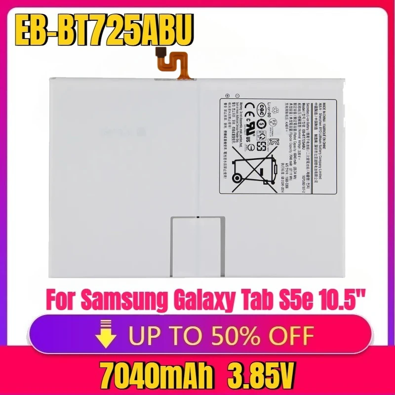 

New High Quality EB-BT725ABU Battery For Samsung Galaxy Tab S5e 10.5" T720 T725C Galaxy Tab S6 Lite P610 P615 P613 P619