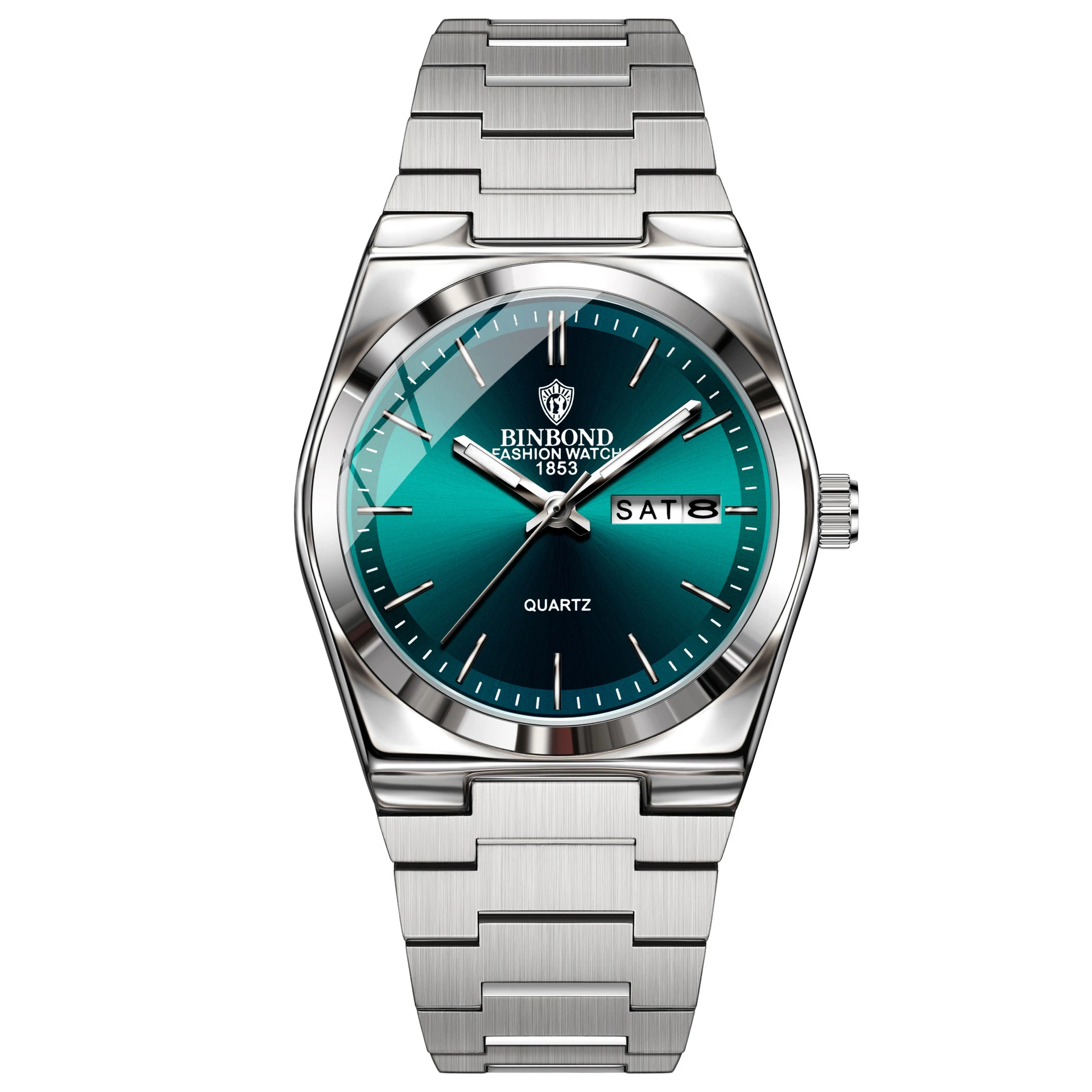 ساعة نسائية جديدة خفيفة ماركة فاخرة من الفولاذ المقاوم للصدأ تقويم مزدوج مقاوم للماء أنثى الأعمال موضة كوارتز ساعة اليد