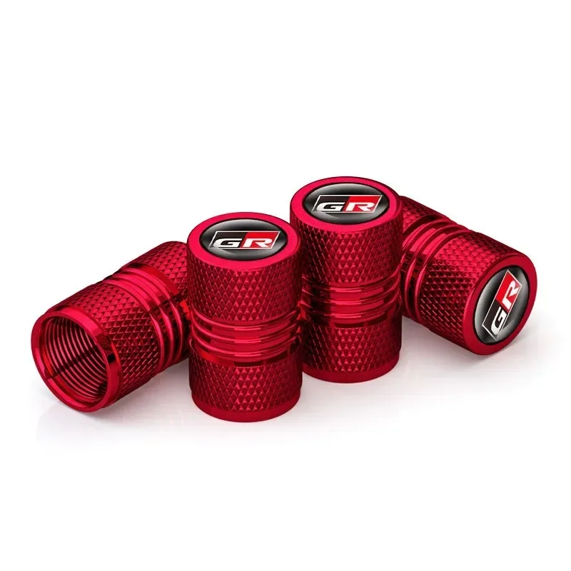 4PCs car GR sport wheel tire stem air valve caps for Toyota Gazoo Racing gr86 Prado Prado Avensis plugs Auto Accessories