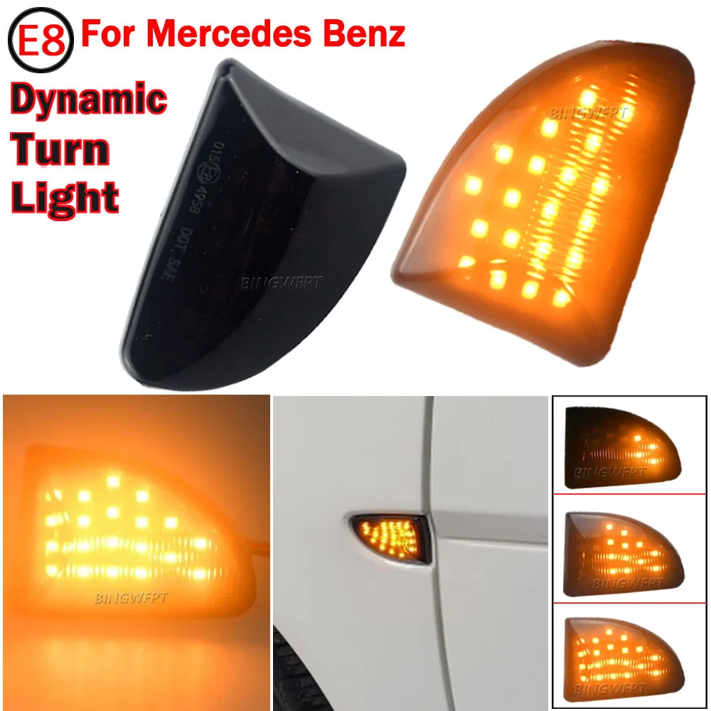 LED Dynamic Car Blinker Side Mirror Marker Turn Signal Lights Lamp Accessories For Smart Fortwo 451 Coupe / Cabrio 2007-2014