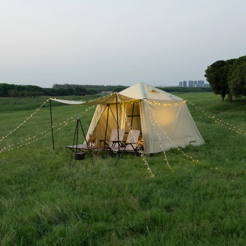 China Factory's 2-Personen-wasserdichtes aufblasbares Familien-Campingzelt aus Oxford für Picknicks im Freien