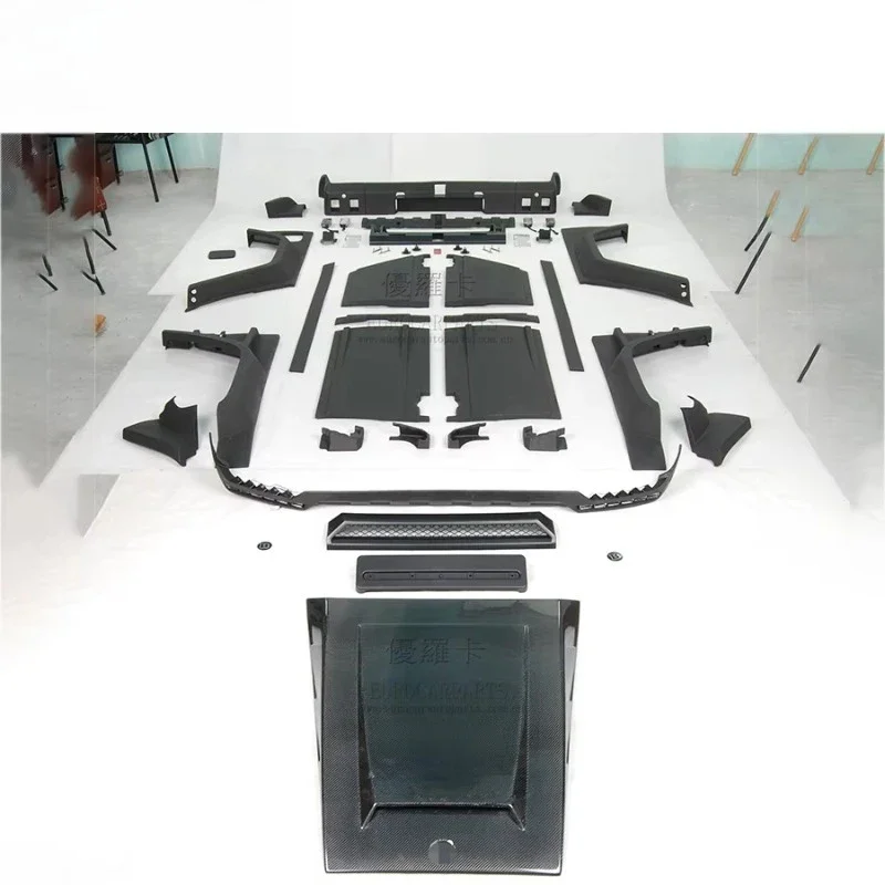 High Quality G Class W463 G63  G65 B Style Widen PU Body Kit for Carbon Fiber Hood  Over Fender Side Skirts  Other Accessories