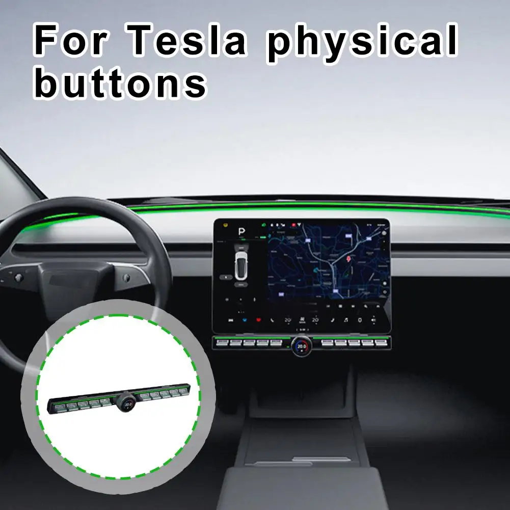  for Tesla Central Control Screen Physical Button Right Hand Drive 3-in-1 LCD Knob Original Auto System Multi-function Controller