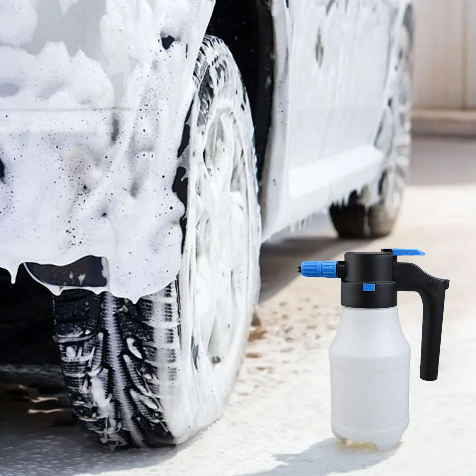 Compact Design Electric Car Wash Foamer with USB Connectivity; Large 1 5 Liter Tank Makes Cleaning Simple and Effective