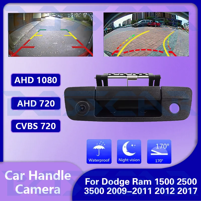 For Dodge Ram 1500 2500 3500 2009-2011 2012 2017 Waterproof Rear View Camera Wide Angle HD 1080P Night Vision Backup Camera
