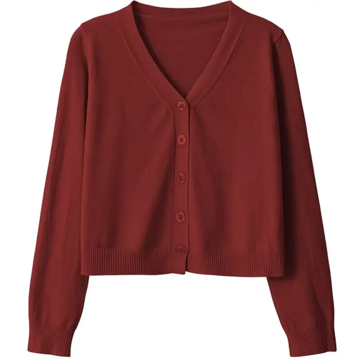 

NIGO Women's Spring Autumn V Neck Single Breasted Long Sleeved Knit Cardigan #nigo73957