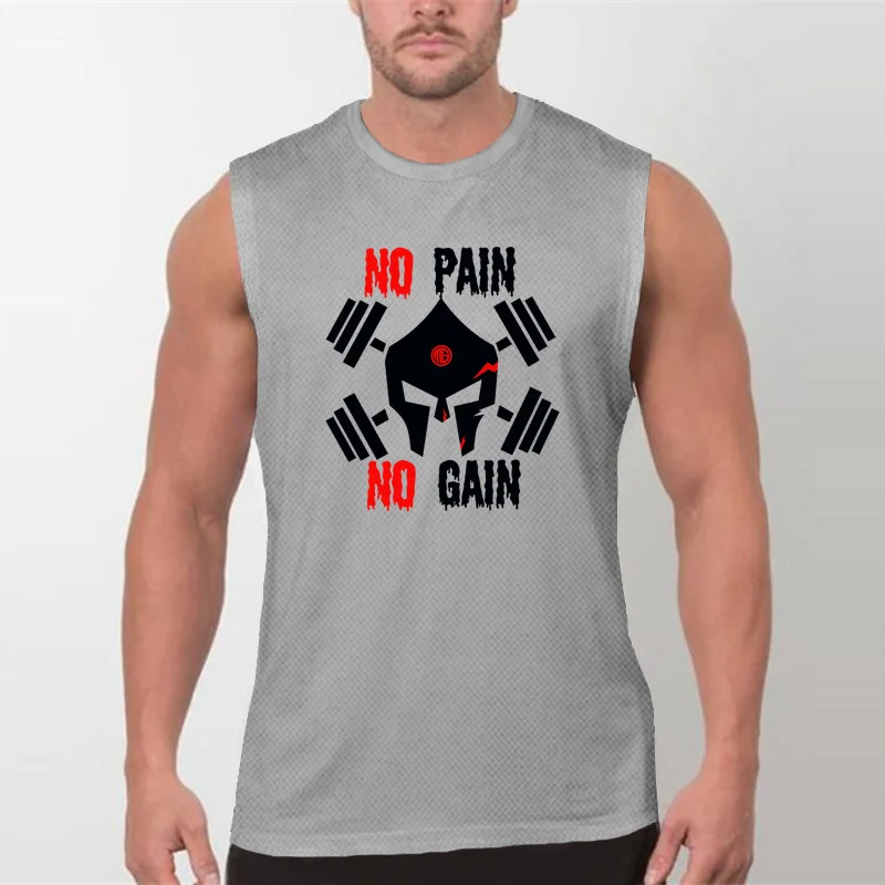 Men's Athletic Running Vests Sleeveless Quick Dry Breathable Sportswear Moisture Wicking Muscle Shirt Gym Fitness Training Top