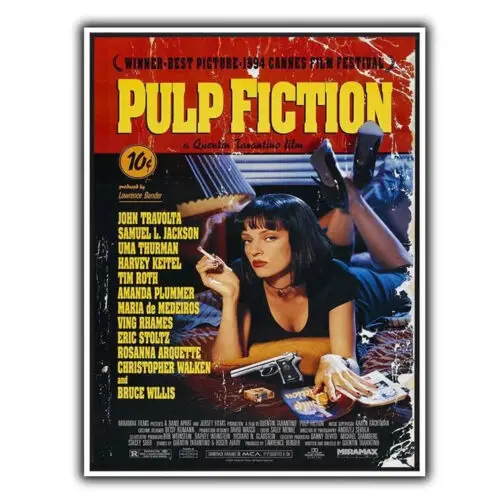 Pulp Fiction Wall Sign tv man cave cinema room bar theatre plaque movie