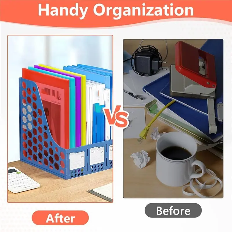 A4 Waterproof Plastic Wallets, 7PCS Document Folders With Button For Office, School And Travel