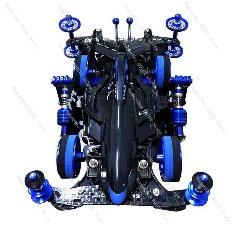 Mini 4WD 4WD Brothers Aluminum Alloy Modification Kit Painted Shell Absorber MA Chassis Assembled Edition Ornament