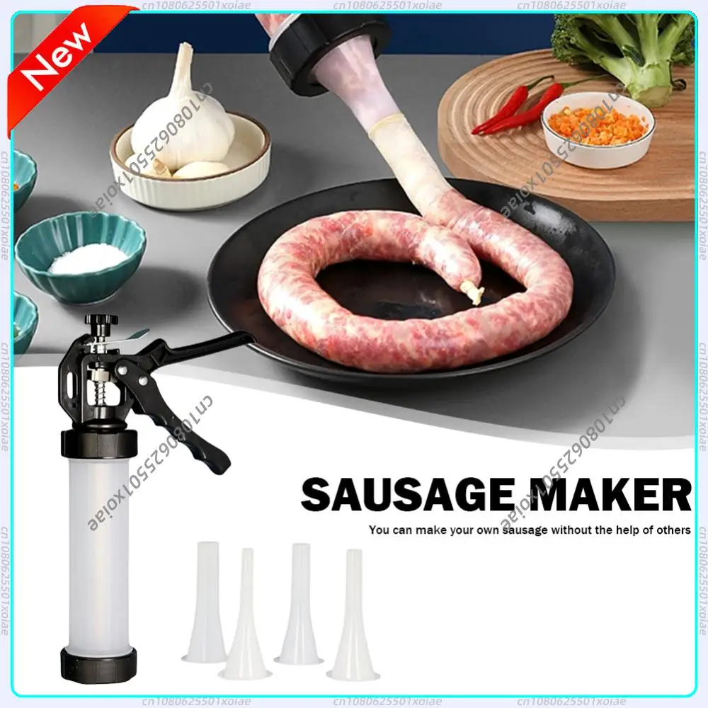 

Sausage Stuffer Filling Machine Stainless Steel Sausage Processing Tools Household Space Saving Removable Safe for Home Kitchen