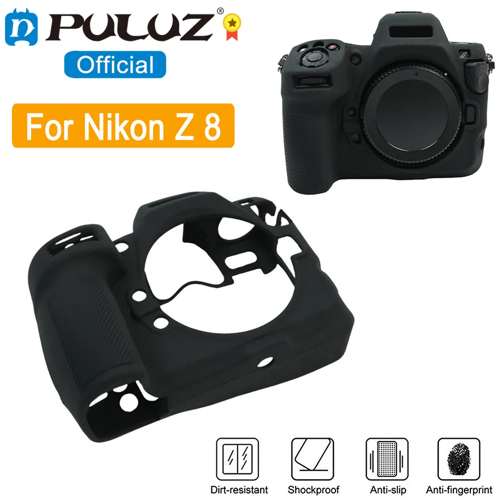 PULUZ Anti-slip Soft Silicone Z8 Camera Cover For Nikon Z 8, For Nikon Z8 2023 Camera Litchi Texture Protective Case