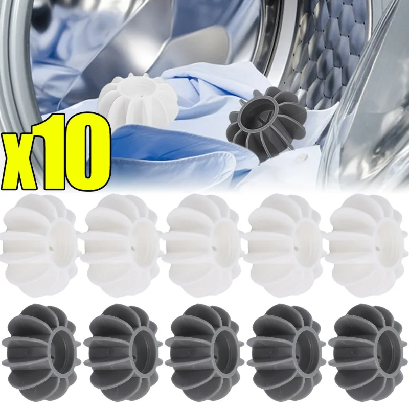 1-10PCS Laundry Balls Reusable Silicone Cleaning Balls Anti-tangle Clothes Clean Tools Washing Machine Pet Hair Remover Catchers