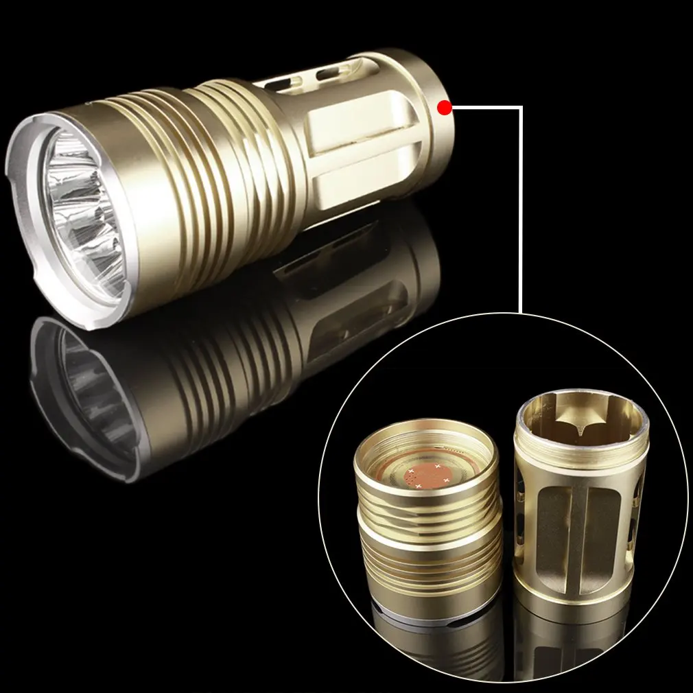 Aluminum Alloy Super Bright High Power Flashlight Lamp 7 LED 1200LM Pistol Handgun For Outdoor Camping Fishing Use