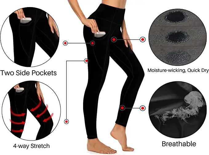 Halloween Spooky Yoga Pants With Pockets Purple Bat Leggings Sexy Push Up Yoga Sports Tights Stretch Design Fitness Gym Leggins