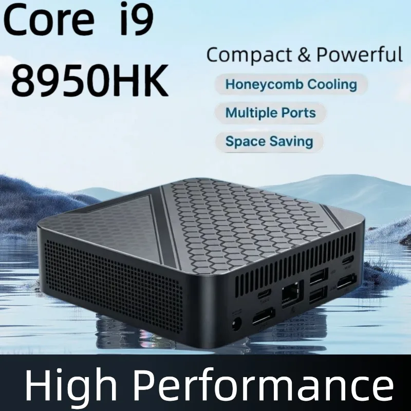 High-Performance Mini PC  Intel i9 8950HK Portable Mini Gaming Desktop PC 16GB 1TB/2TB 4K WiFi6 USB Hot Sale