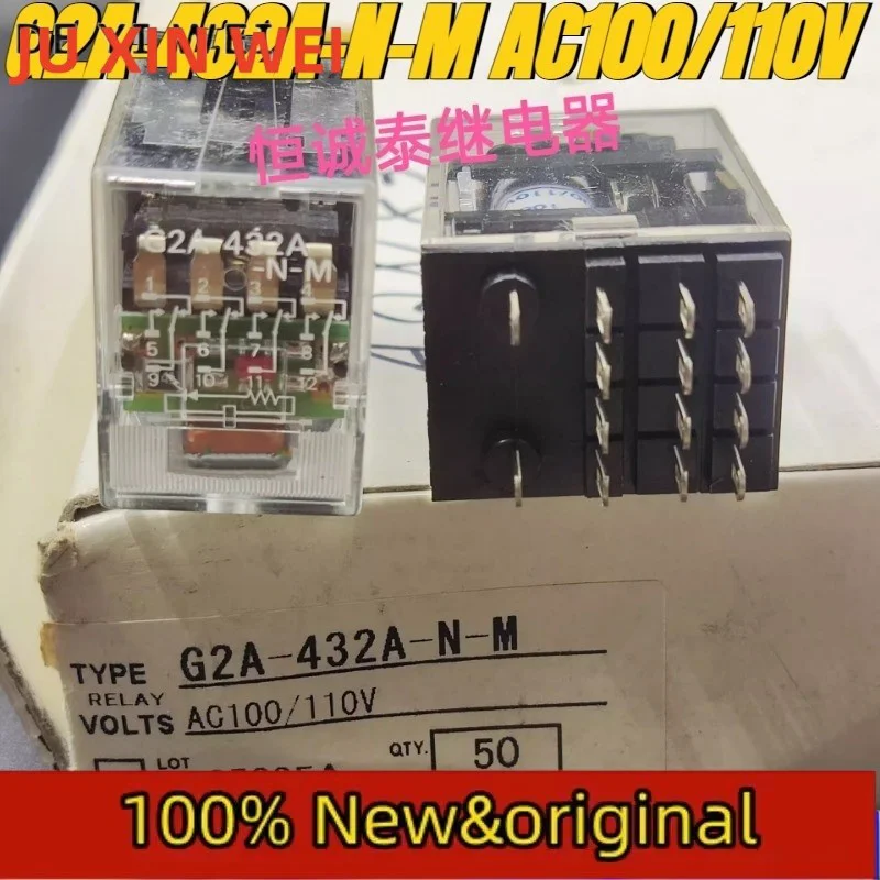 （Brand New Original）1pcs/lot 100% original genuine relay:G2A-432A-N-M AC100/110V AC100 14pins Intermediate relay