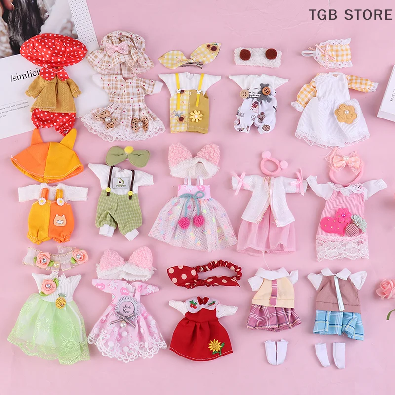 Zestaw ubrań dla lalki Ob11 16-17 cm Modny garnitur 1/8 bjd Doll Dressup Spódnica 6-calowy uroczy strój