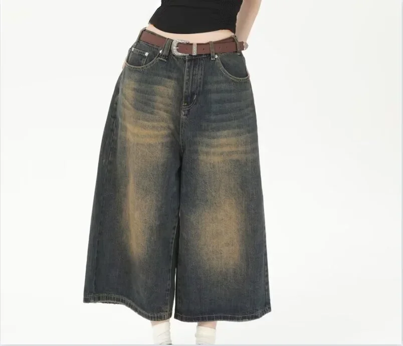 

Denim Shorts Loose Fit Summer Style Vintage Fashion Unique Bell Bottoms For Men Women