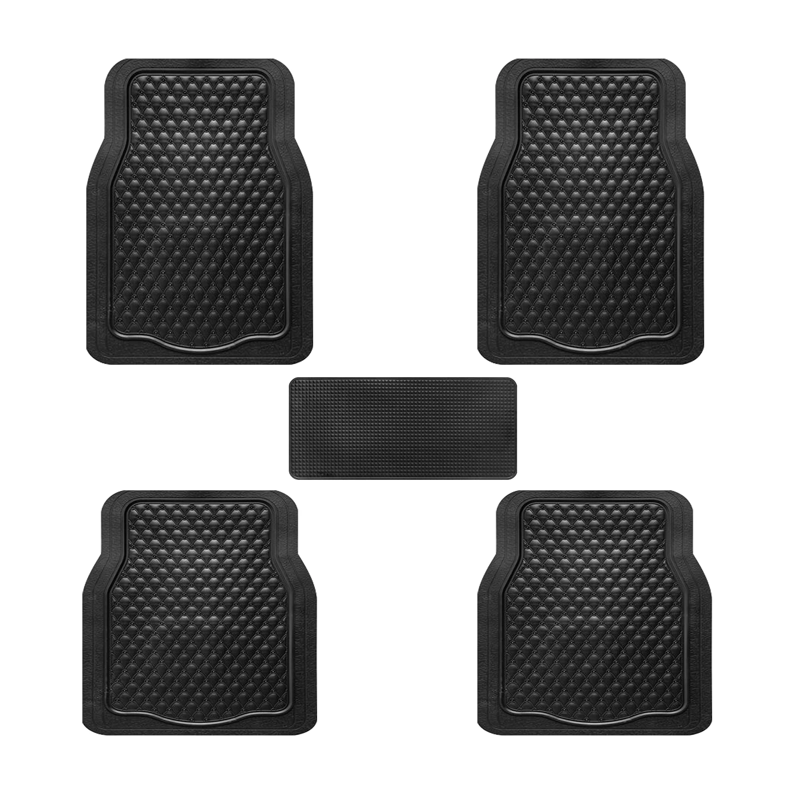 Car Floor Mat Universal 5-piece Waterproof And Easy To Clean For All Types Of Vehicles, Such As: Trucks, SUVs, Vans