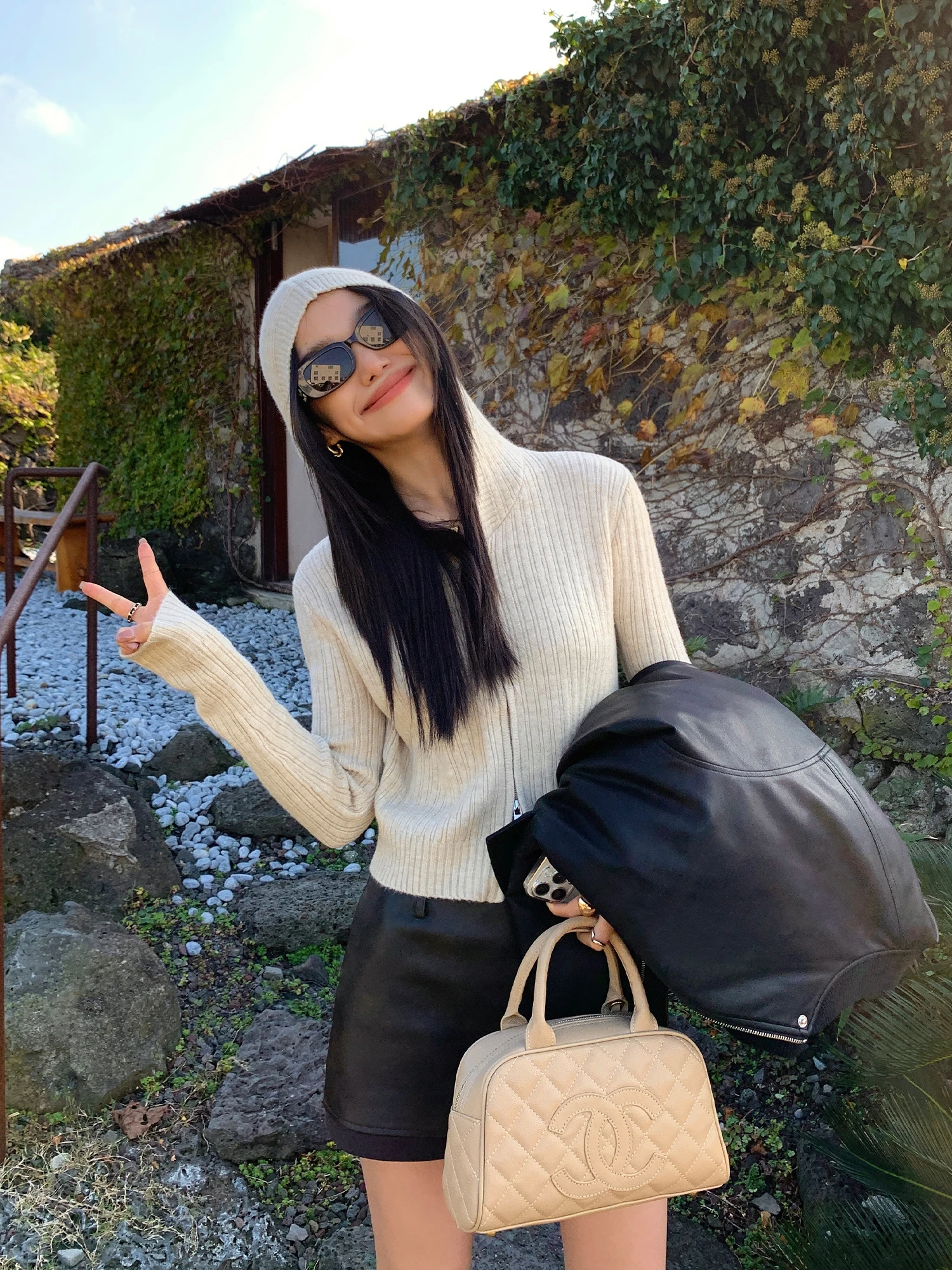 

Повседневный свободный вязаный кардиган-худи Pusumede: модный, универсальный, в корейском стиле, с длинными рукавами, короткое пальто для женщин