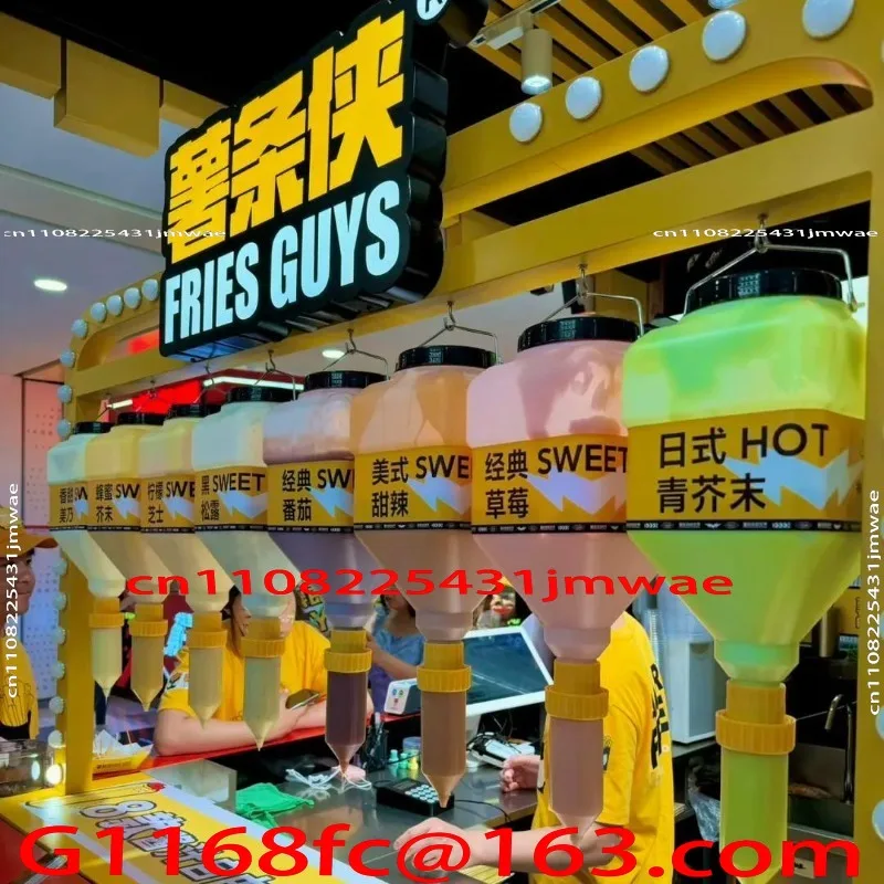 Large Diameter Squeeze Sauce Bottle Commercial Salad Dressing Food Grade Squeeze  Commercial Stall