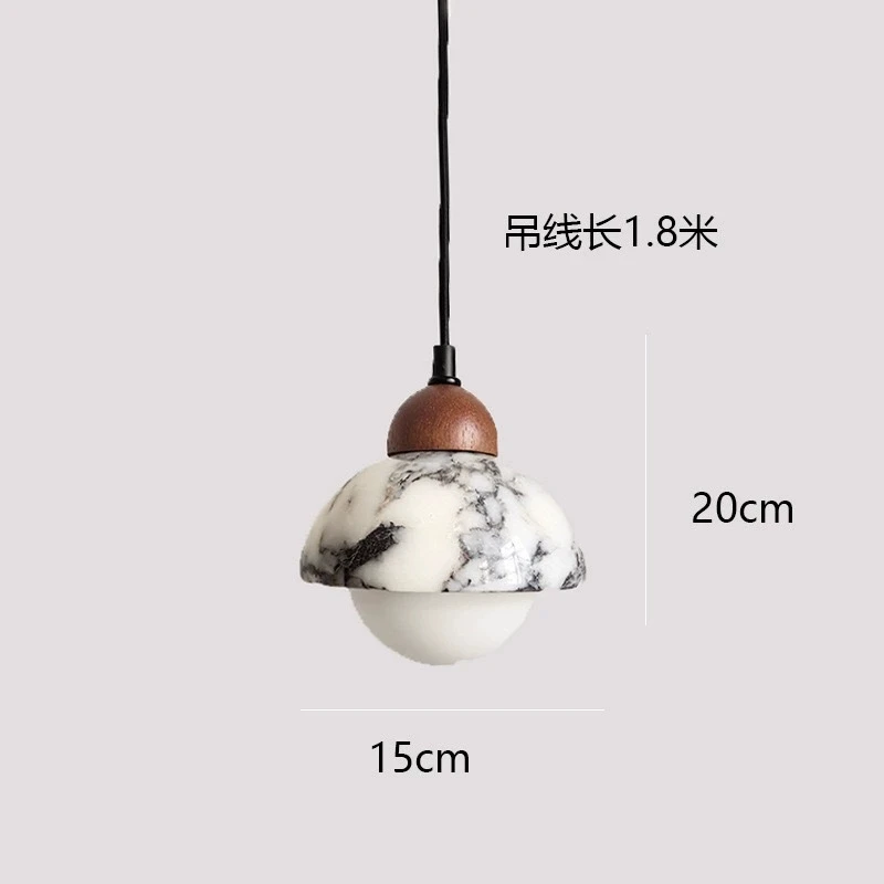 Lampu samping tempat tidur minimalis Italia kelas atas minimalis Nordic lampu gantung bermotif marmer