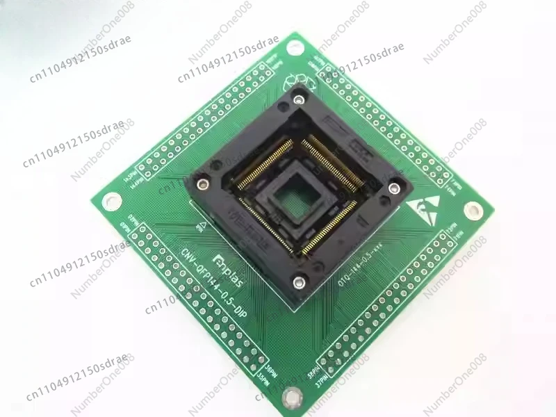 OTQ-144S-0.5-001 QFP144 LQFP144 IC Test Socket Adapter 20x20mm Pitch 0.5mm for Chip Programming Debug and Burn-in