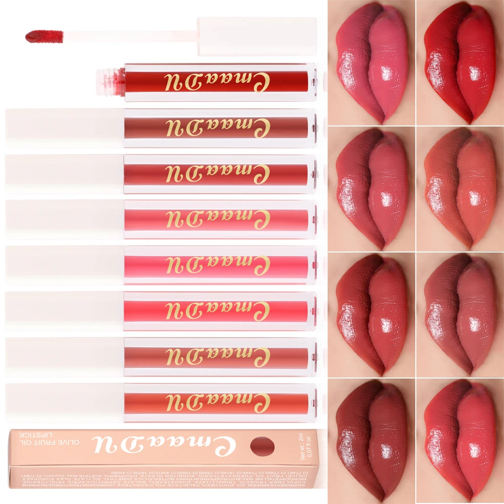 CmaaDu Hochwertiger magischer Spiegel-Lippenstift, Lipgloss, nackte braune Lippen, Öl, aufpolsternder Lipgloss, Make-up, flüssiger Lippenstift, Urlaubsgeschenk