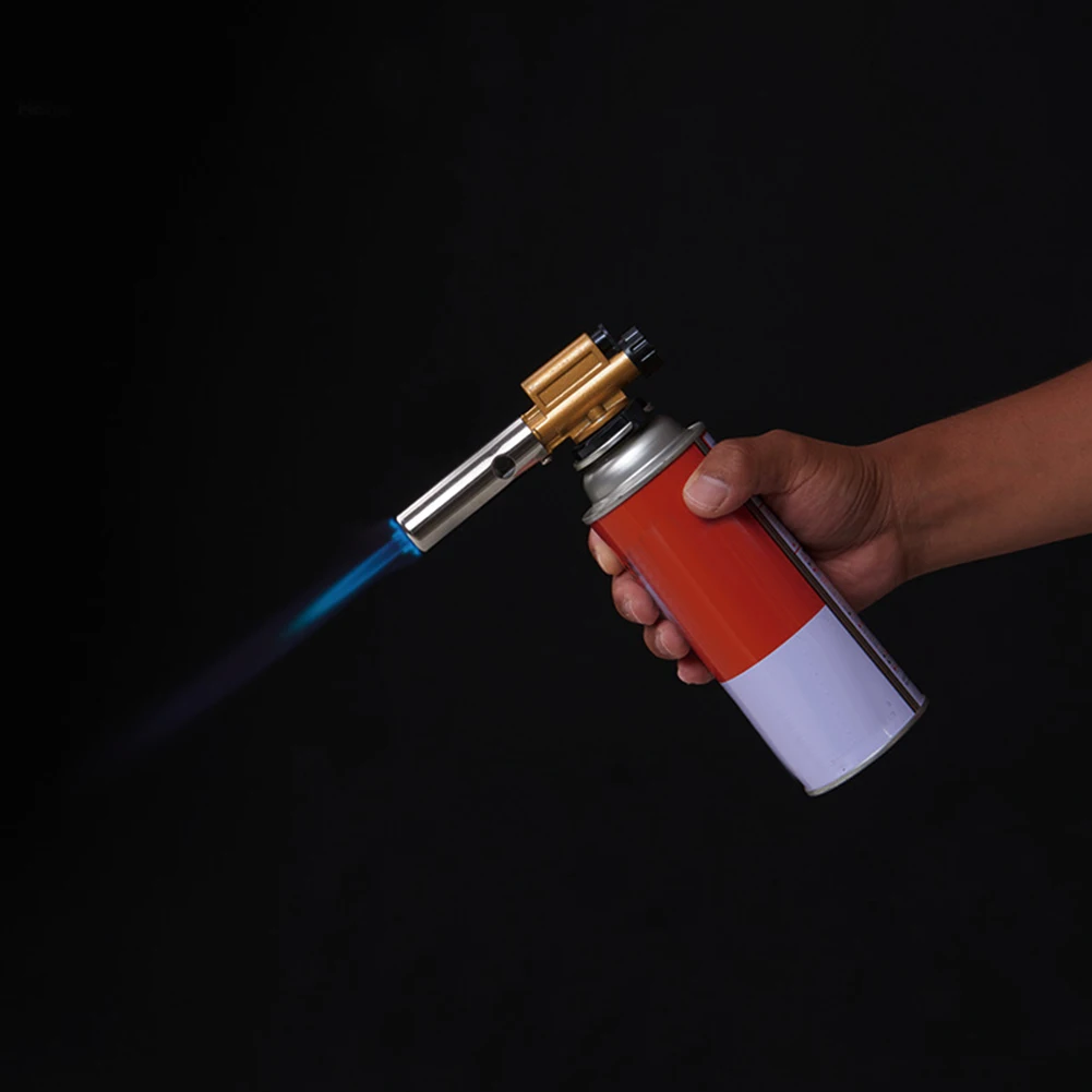 Metal Welding Torch Butane Gas Burner Flame Gun Portable Outdoor Camping BBQ Ignition Lighter Flamethrower Welding Equipment