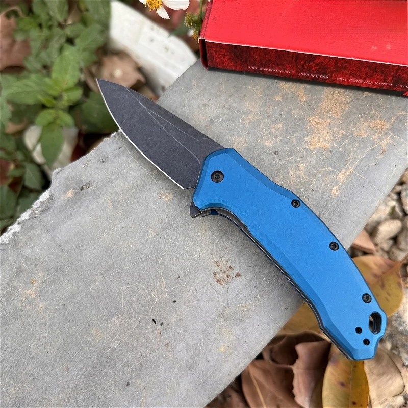 

Ks 1776 NBBW 3.25" Stone wash D2 steel blade outdoor Camping Wilderness Survival Tactics Hunting knife EDC pocket knife