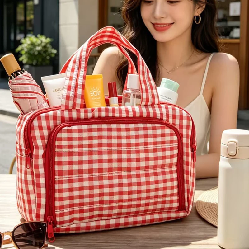 Portable Travel Cosmetic Bag Women Transparent Makeup Bag Large-Capacity Bath Wash Bags Multifunction Waterproof Storage Case