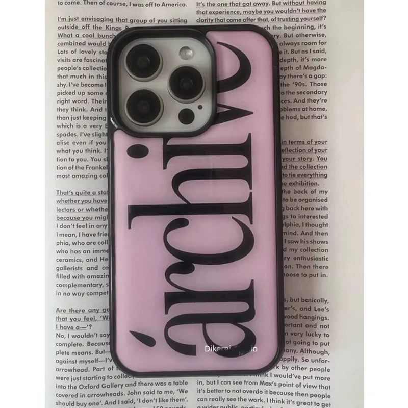 Ins Personalized Letter Archive Black Border Drip Glue Phone Case For Samsung Galaxy S 23 24 25 26 FE ULTRA EDGE PLUS Y2K Cover