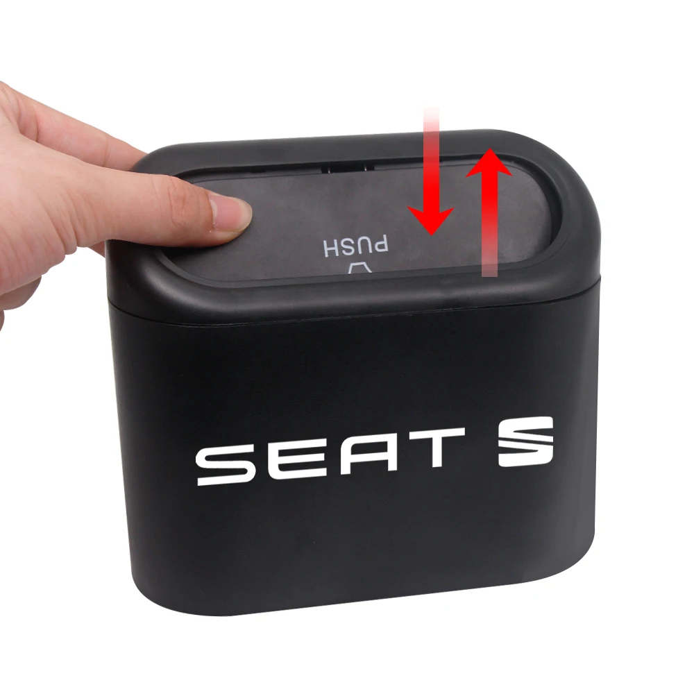 Car Trash Can Storage Box Vehicle Multifunctional Garbage Dust Case For Seat Cupra Ateca Leon Mk1 Mk2 Mk3 5f 1p Ibiza 6f FR