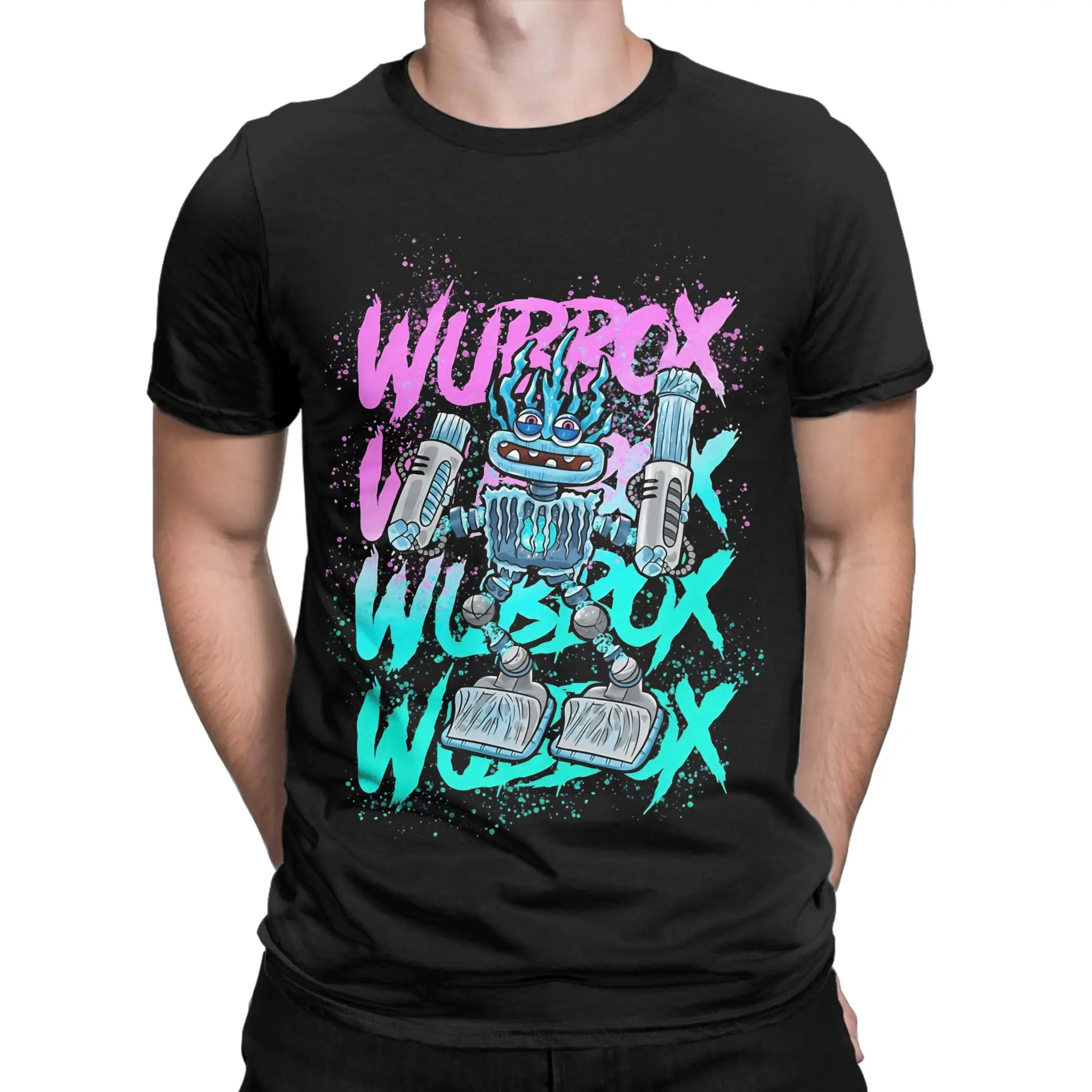 Loud saturated hues  Classic My Singing Monsters Funny 100% Cotton T-Shirt Tops Tees For Men