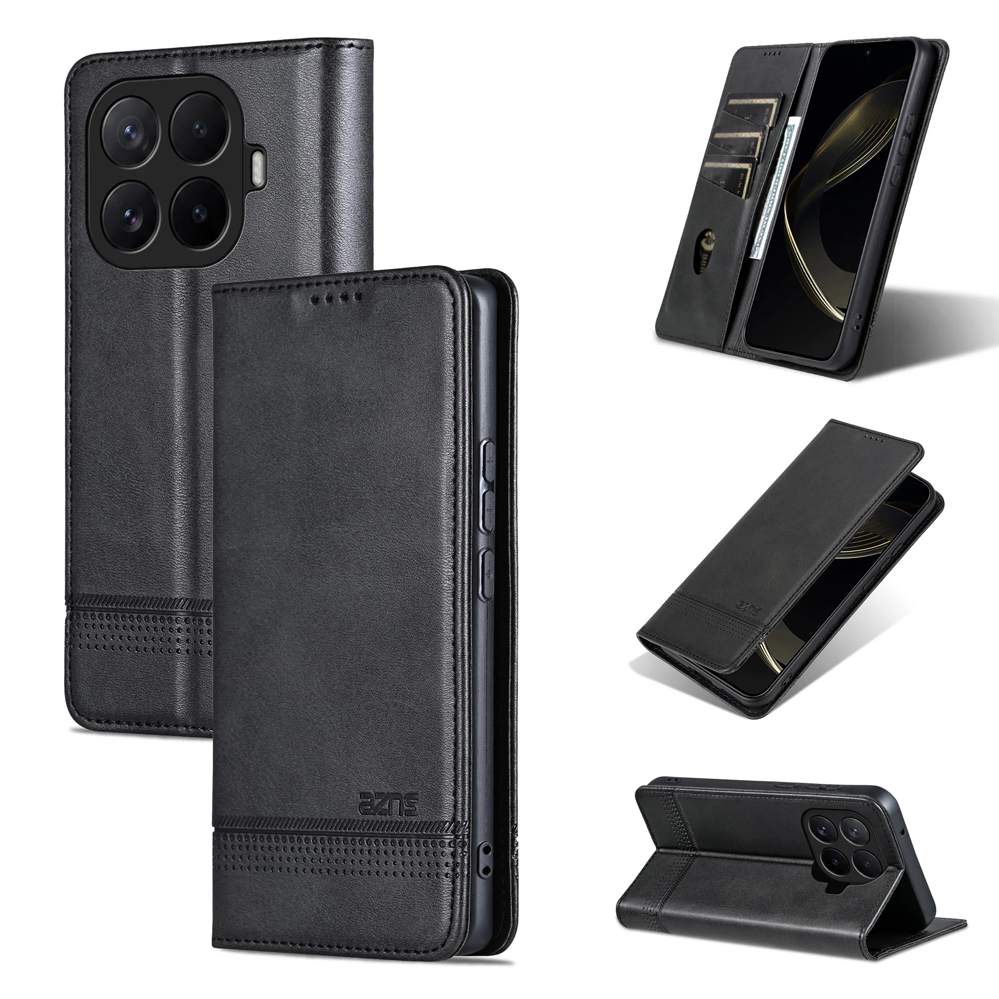 Shockproof Flip Leather Card Holder Wallet Case For Xiaomi 17T Pro Mi 17T Pro Mi17T, Magnetic Stand Protection Phone Cover Funda