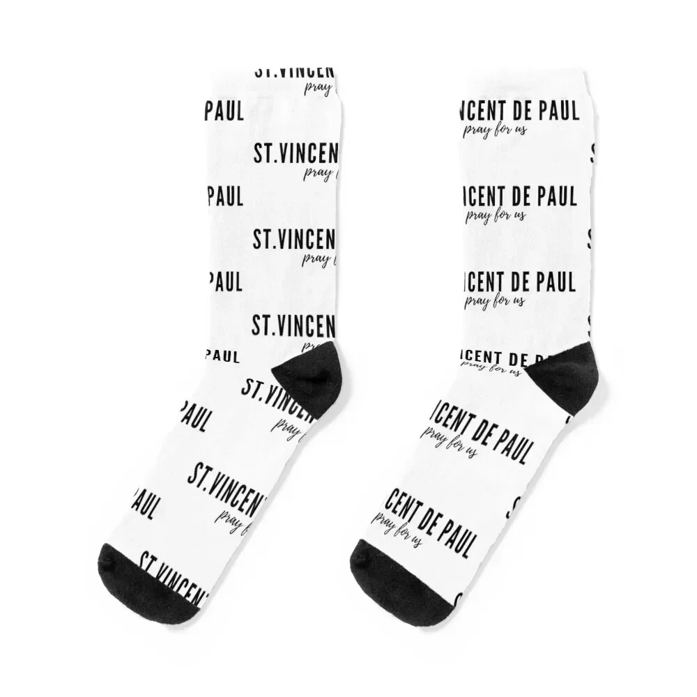 St. Vincent De Paul pray for us Socks Wholesale moving stockings Ladies Socks Men's