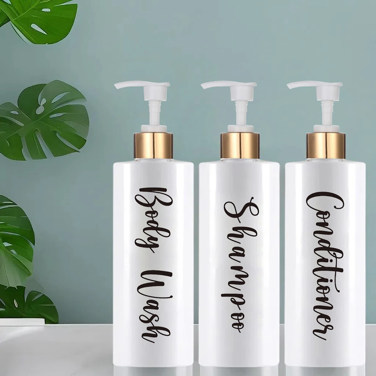 Bathroom Bottle Shampoo and Conditioner Dispenser Bottle Refillable Hands Soap Lotion Container Sub-bottling Home Decor