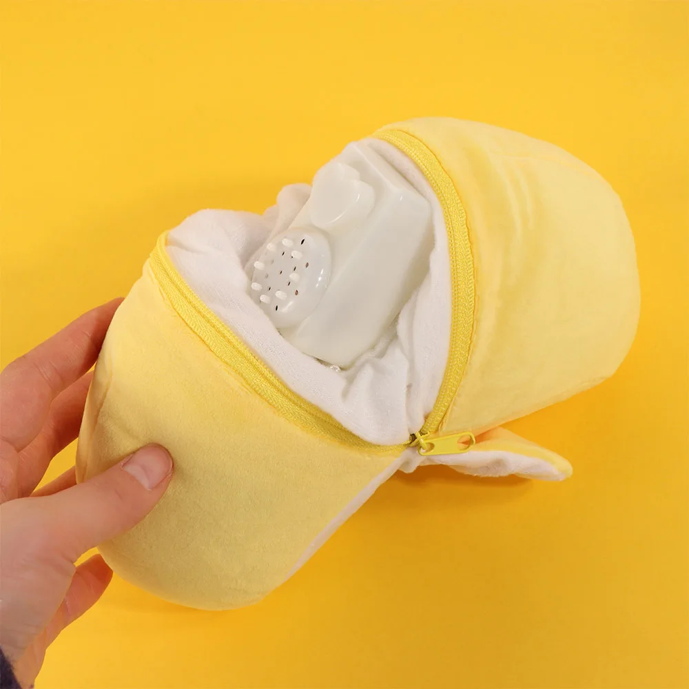 Creative Fruit Induction Metronome Cute Sensory Banana Plush Toy Stuffed Doll Interactive Playing Joint Banana Educational Toy
