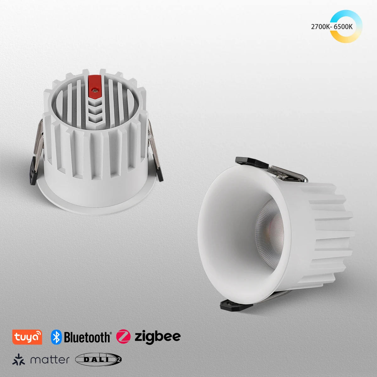 

Tuya Bluetooth/ Zigbee/ DALI/ Matter Smart Recessed LED Ceiling Spot Light AC220V/110V Dimmabe Ceiling Lamp for Bedroom Kitchen