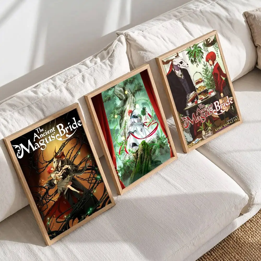 1 قطعة أنيمي A-القديمة Magus العروس المشارك طباعة لغرفة النوم غرفة المعيشة ديكور المنزل اللوحة جدار الفن HD صورة جدارية