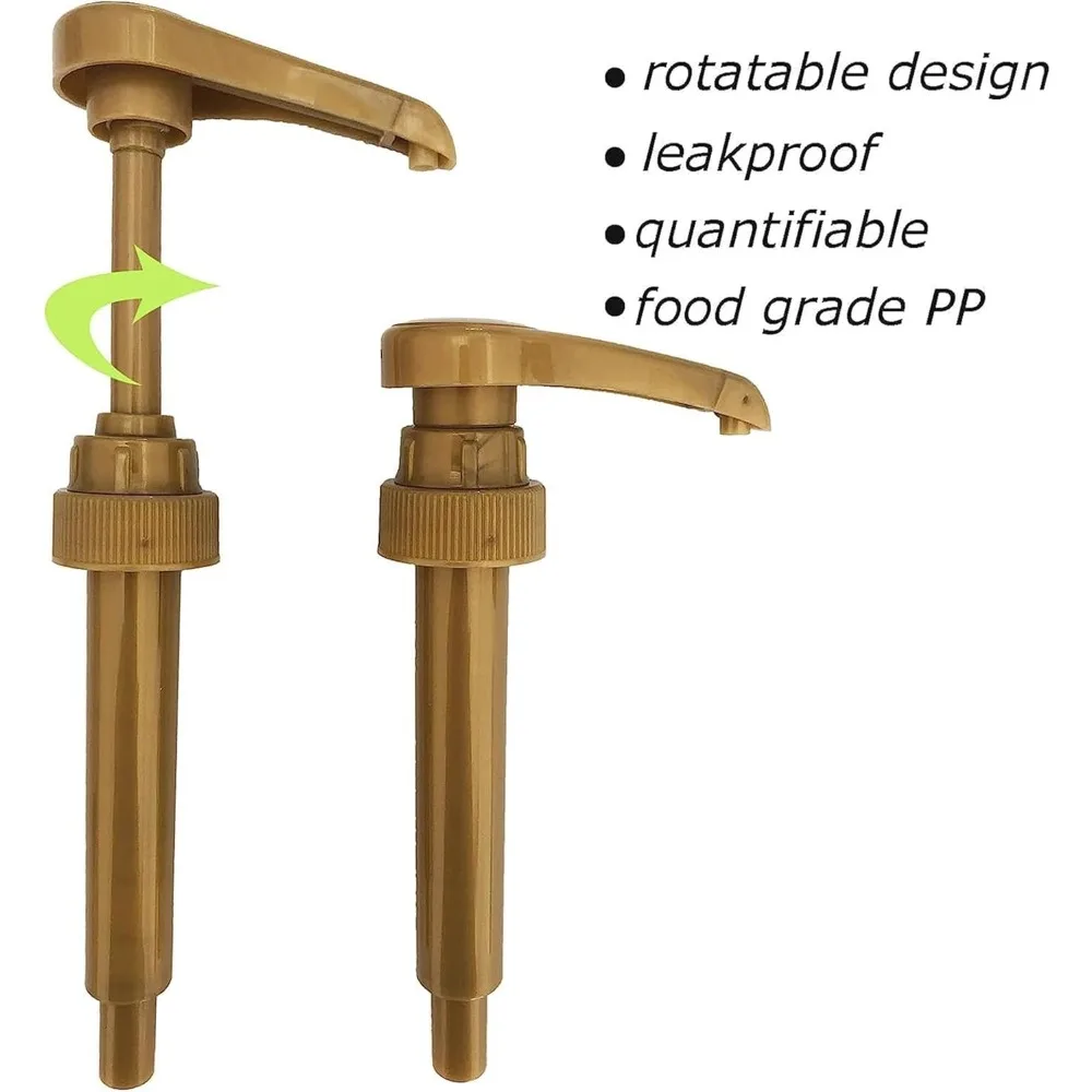 Garden Furniture-Syrup Pump Compatible with Torani, DaVinci and Skinny (Set of 2) - fits bottles (25.4 oz-750ml) (Gold) image 4